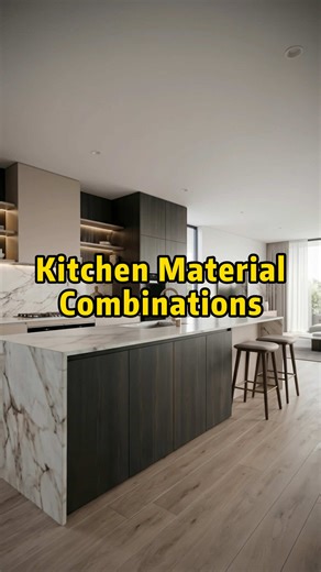 Kitchen material combinations #villadesign #kitchendesign #wholehousecustomization #interiordesign #luxurykitchen