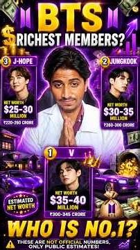 Top 3 Richest BTS Members Revealed! 💰#kpop#shorst