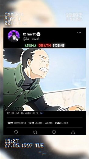 ASUMA SENSEI DEATH 😭 | #naruto #anime #shorts #viral #fyp