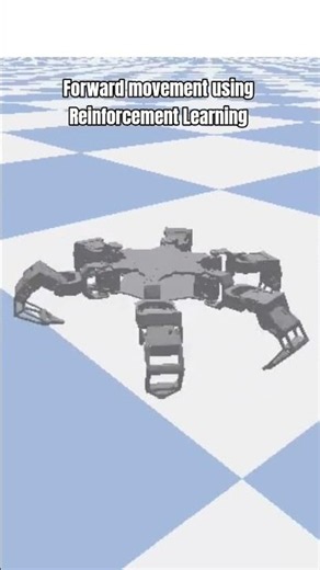 HexaPod pure RL based movement #robot #gymnasium #pytorch #simulation reinforcement learning