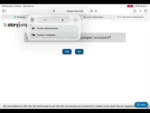 ¿Cómo entrar a Storyjumper desde tableta?