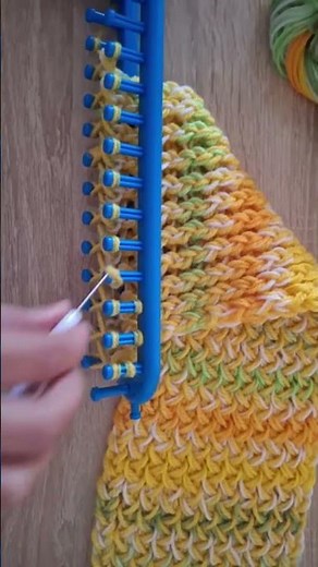 Knitting loom for beginners step by step #crochet #knitting #scarf #knitting_loom_eljammari