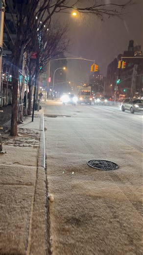 Actual snow ha #snow #nyc #walking
