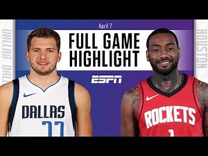Dallas Mavericks at Houston Rockets | Full Game Highlights