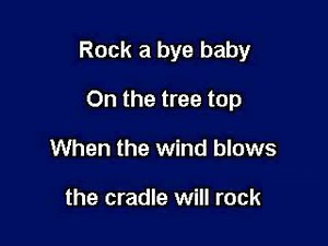 Rock a Bye Baby, Karaoke video with lyrics, Instrumental Version
