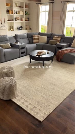 Creating cozy corners for every member of the family…furry ones included 😌🐾 Featured: ✅ Modmax II Sectional ✅ Steenlage Dining Collection #AshleyFinds #MyAshleyHome #CozyLiving #PetLove #HomeStyling #InteriorDesign | Ashley