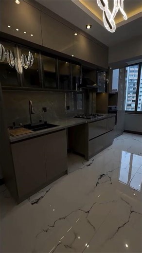 Modern Kitchen Decor Tour: Stylish Sample Flat Design Reveal #kitchen