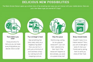 Maxis Introduces Screen Savour; Taste Food From Your Smartphone