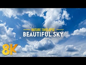 Amazing Sky in Motion | 8K HDR Timelapse Clouds, Red Moon & Ambient Music for Relaxation