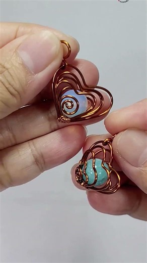 Heart pendant - Free tutorial video link above the title #shortsvideo #jewelry