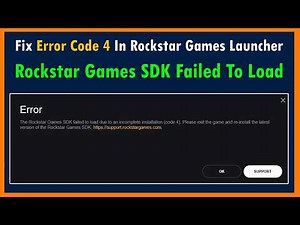 How To Fix Rockstar Games Launcher Error Code 4