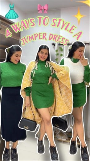 Style Your Jumper Dress in 4 Easy Ways | Budget-Friendly Winter Outfits | Shruti Kothari #winter ❄️