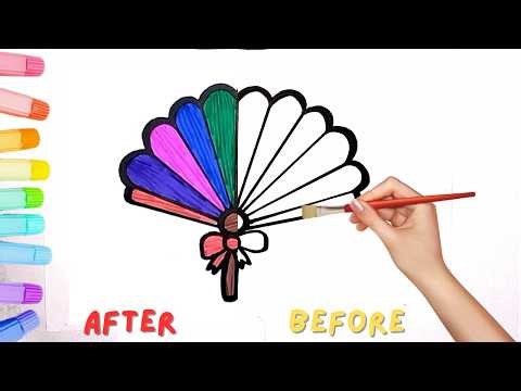 Easy Fan Drawing | Step by Step Art Tutorial