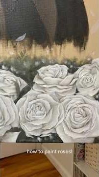 i was figuring out how to paint roses during this painting so here’s a tutorial! #artshorts #acrylic