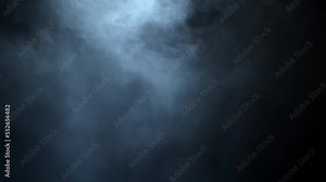 Atmospheric thunder strobe. VFX smoke element clip. The 4K high fps atmosphere clip with moving flickering strobe light. Inside a heavy thundercloud. Dust, smoke and strobe machine. Shafts of light.