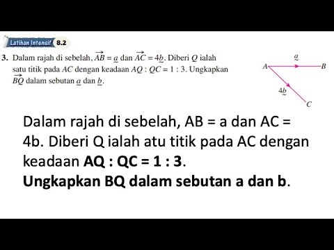 Latihan Intensif 8.2 No 3 | Bab 8 Vektor | 8.2 Penambahan dan Penolakan Vektor| Add Maths Form 4
