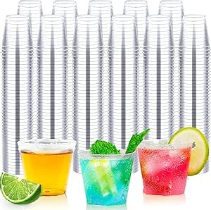 Byvivace 1000Count 1OZ Clear Hard Plastic Shot Cups - Mini Shot Glasses for Tequila, Whiskey, Vodka & Liquor, 1Oz Small Cup for Sauces & Dips, Perfect for Parties