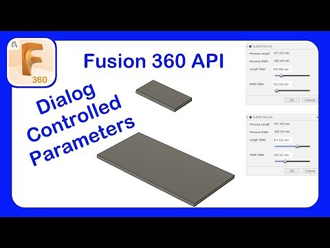Intro to API in Fusion 360 Part 11 - Control a User Parameters with a Slider Dialog #fusion360 #api