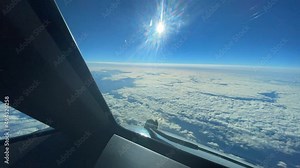 A time lapse of an airline pilots Piont of view from the cockpit.