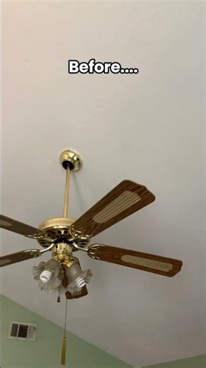Ceiling Fan Replacement Before & After ⚡