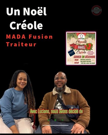 mara fm radio Belgique en dab+ 12b on Instagram: "@madafuzion.traiteur Réservation sur : madafuzion.com Sur : https://my.weezevent.com/chante-nwel-3-1 Chanté Nwèl Créole Madafuzion et notre partenaire Higha Visions — Édition 2025 📅 Samedi 20 décembre 2025 — de 12h00 à minuit 📍 Bruxelles 🌴 Ambiance chaleureuse, musique, gourmandises et esprit de Noël antillais ! 🕛 12h00 – 17h00 | APRÈS-MIDI FESTIF — ENTRÉE GRATUITE 🎵 Ambiance musicale & Karaoké Zouk Rétro Playlist karaoké avec les classiques