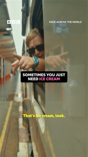 Ice cream = happiness 🍦 #RaceAcrossTheWorld #iPlayer | BBC