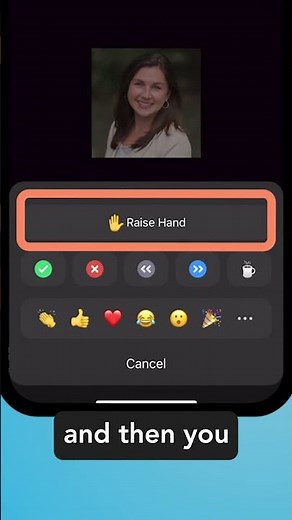 Raise your Hand in Zoom on your iPhone #shorts #zoomtips #tutorial #iphone