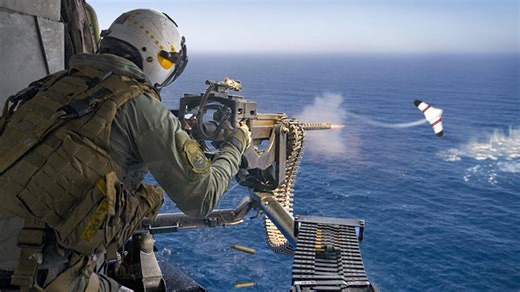 US Marine gunners employ unique methods for drone neutralization at sea