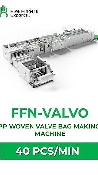 PP Woven Valve Bag Making Machine | Running at 40 Pcs/min | Five Fingers Exports