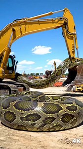 amazing python #snake #snakes #fypシ #excavator | Snake TV
