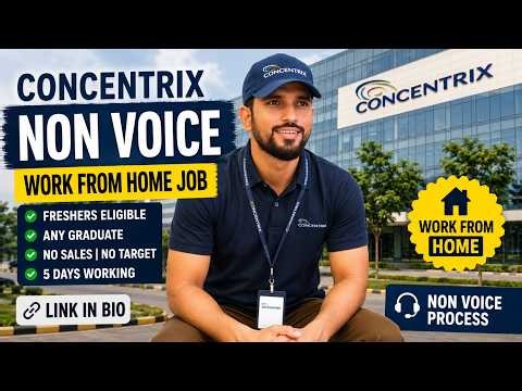 🚨 Concentrix Work From Home Job 2026 🏠 | Non Voice Process ✅ Freshers Apply Now 🚀