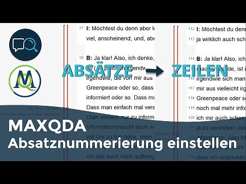 Zeilennummern statt Absatznummern in MAXQDA. So stellt du Zeilennummerierung ein!