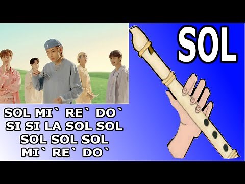 BTS, Dynamite, flauta dulce fácil, flauta doce, easy flute recorder, flauto dolce