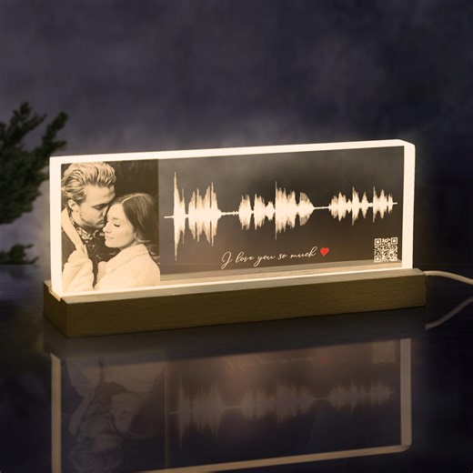 Personalized Soundwave Art With QR Code: Custom Song Plaque - Etsy UK