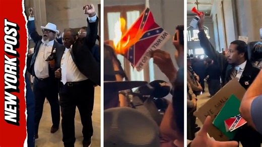 TN Democrats burn Confederate flag in dramatic walkout over redistricting