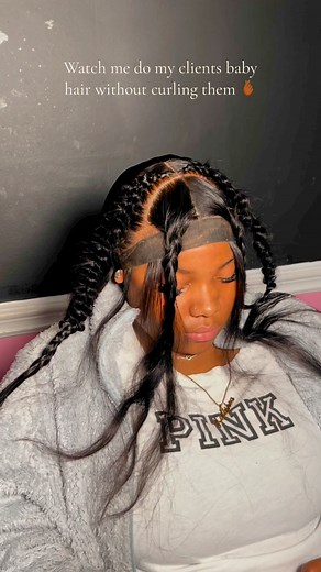 Quick & Easy just watch me do it first .. you copy second 😌🤝🏾TikTok: dimethestylist #babyhairtutorial #babyhair #fyp #viral #atlantastylist | Diamond Chíld