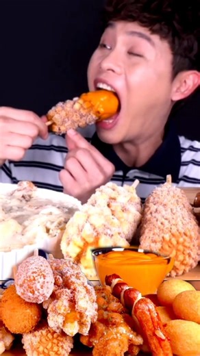 Creamy Tteokbokki & Crispy Corn Dog 🤤🔥 | ASMR Mukbang