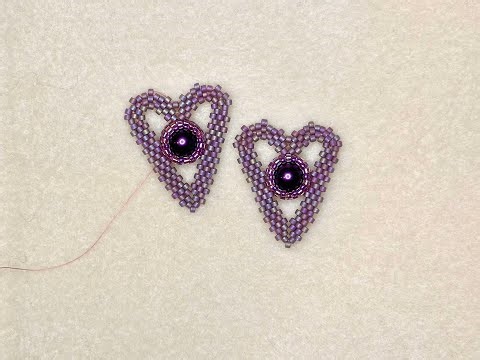 Bead Weaving Tutorial: Heart Charm with a Beaded Base