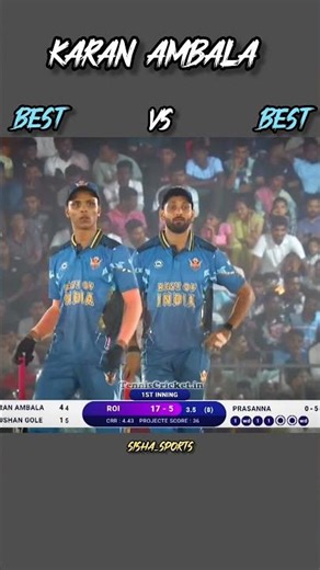 🥶 Karan Ambala BEST vs BEST 🔥 Impossible Sixes & Power Hitting Show 😱 | #cricket #sports #shorts