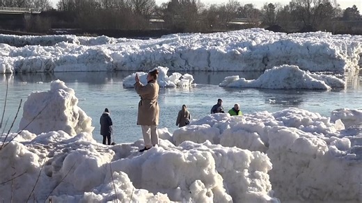 Video. Giant ice blocks transform Elbe river in northern Germany