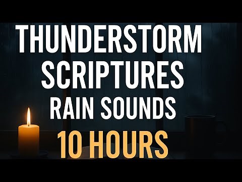 10 Hours of Healing Scriptures with Rain & Thunder | Bible Verses for Sleep & Salvation