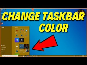 How To Change Taskbar Color Windows 10