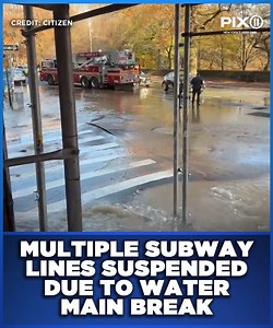 43K views · 522 reactions | #BREAKING | At least four subway lines have been disrupted due to a water main break in Manhattan, per the MTA Read more: https://pix11.com/news/local-news/subway-service-suspended-on-multiple-lines-in-nyc/ | PIX11 | Facebook