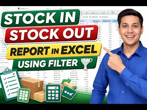 Stock In Stock Out Report in Excel Using Filter | Inventory Management