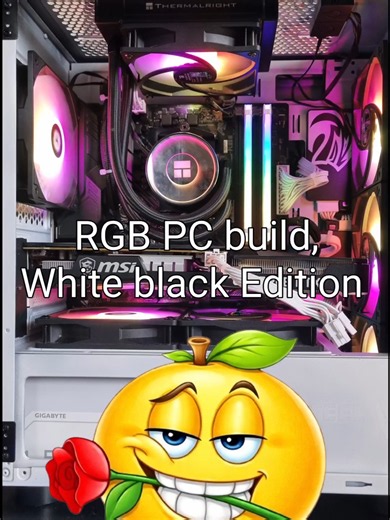 RGB PC build, White black Edition🙏🤑🥳❤️😈💋 I finally got some RGB parts, but why do people like this? A pure black or white build is so much cleaner. But anyway hope you like the video and see you guys tomorrow. #computertricks #pcmasterrace #pcbuildingtips #gamingpcsetup #gigachad🗿