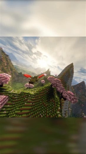 Donut on Instagram: "What a beautiful world. Mods are Reterraforged / distant horizons / do a barrel roll / bliss shaders #minecraft"