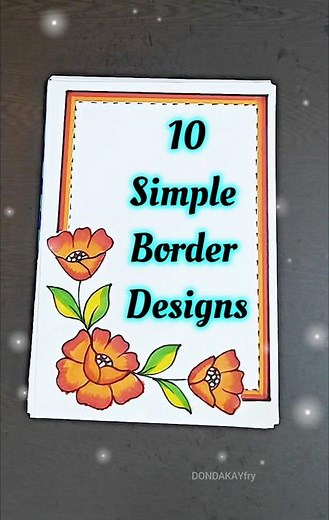 Easy project work design borders|Simple project work border designs|Project work design borders