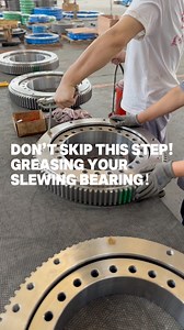 How to Grease a Slewing Bearing – Method and PrecautionsTo maintain smooth operation and prolong the service life of a slewing bearing, regular greasing is essential. Here’s the correct method and important precautions:Greasing Method: 1. Use a manual or electric grease gun to inject grease into the raceway through the grease nipple. 2. Slowly rotate the slewing bearing during the process to ensure even grease distribution. 3. Stop when you see grease being slightly extruded from the seals — thi