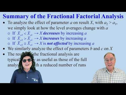 Fractional Factorial Analysis: How to Save Time and Money!