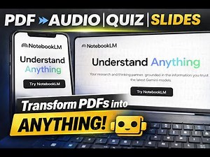 How I Use Google NotebookLM to Study from PDFs (Audio, Quizzes & Slides)
